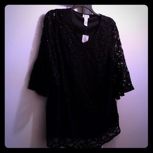 Black Sequence Blouse